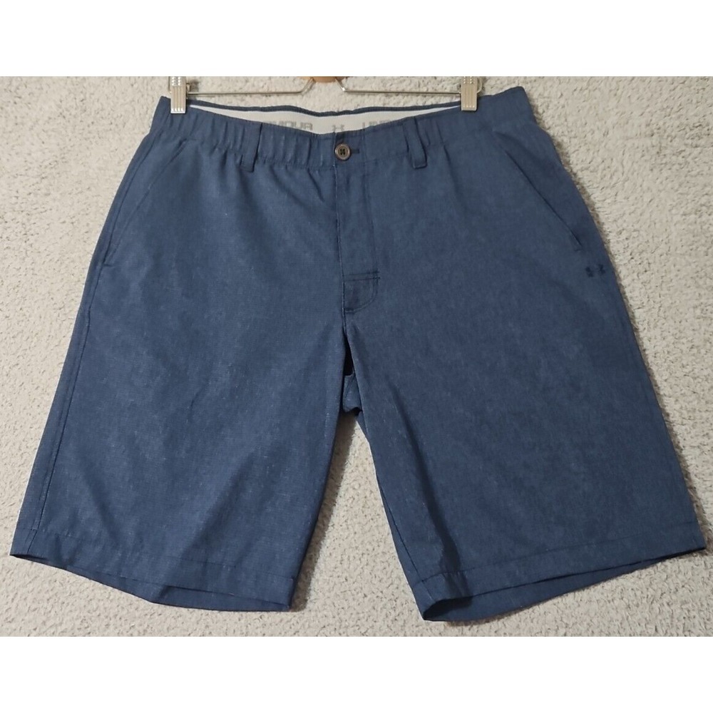Under Armour Match Play Vented Golf Shorts Mens 36 Blue 10" inseam 1272358